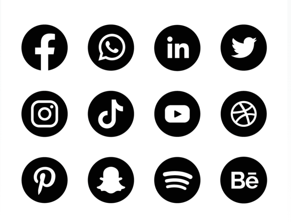 ikony mediów społecznościowych